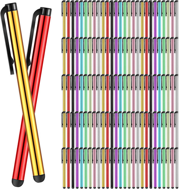 200 Pack Stylus Pens for Touch Screens - Capacitive Screen High Sensitivity Metal Tablet Pen, Universal Fine Point, 10