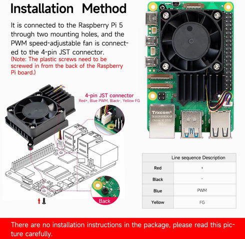 Yahboom Cooler for Raspberry Pi 5 with PWM Cooling Fan, Aluminum Heatsink, Insulation Silicone Thermal Pad