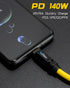 Poyiccot Coiled USB C Cable, 140W 20Gbps Spring Coiled USB Type C Charger Cable, 8K@60Hz Video Transfer, Max Stretched