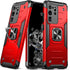 Anqrp Galaxy S20 Ultra Case, Military Grade Protective Phone Cover with Enhanced Metal Ring Kickstand, Red