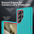 Samsung Galaxy S24 Ultra Case with 2Pcs Self Healing TPU Screen & Camera Lens Protectors, Heavy Duty (Aqua Blue/Pink)