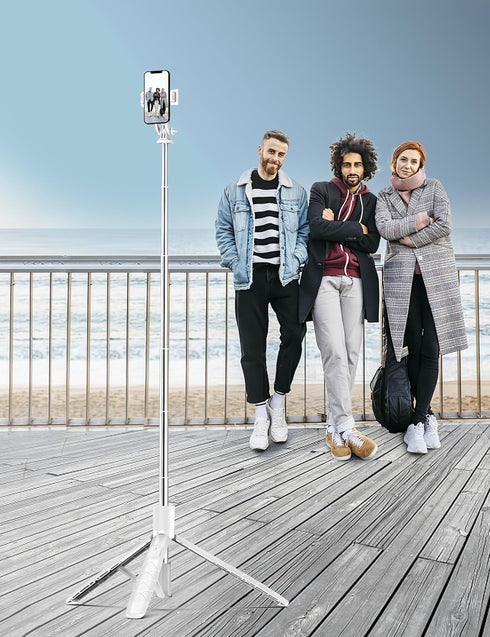 SelfieShow 71" 17/16/15/14/13 Cell Phone Selfie Stick Tripod, Smartphone Tripod Stand with Remote, Extendable Travel