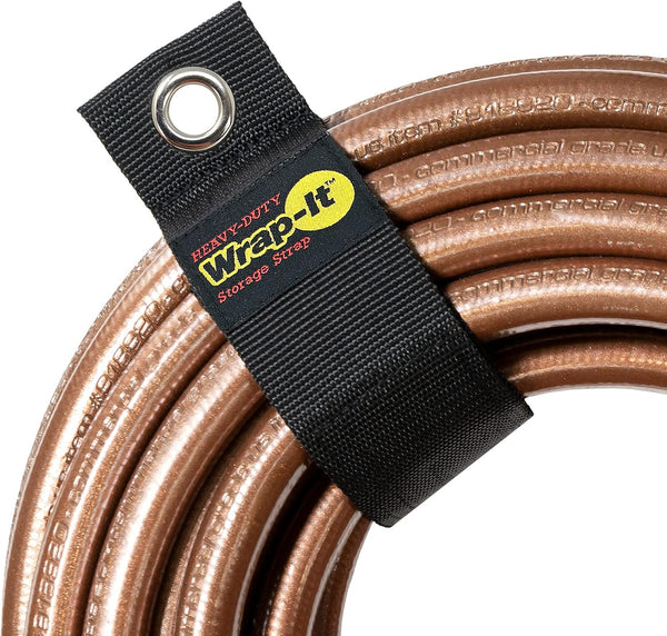 Heavy-Duty Wrap-It Storage Straps, 28-inch (2 Pack) Hook and Loop Garden Hose Hanger for Cords, Hoses, RV Organization