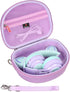 Mchoi Hard Case Suitable for Riwbox CT-7 Pink/for Jack CT-7S Cat Green 3.5mm/ for iClever IC-HS01 Bluetooth Wireless Over-Ear Headphones Headset for Kids Travel Protective Case, Purple, Case Only
