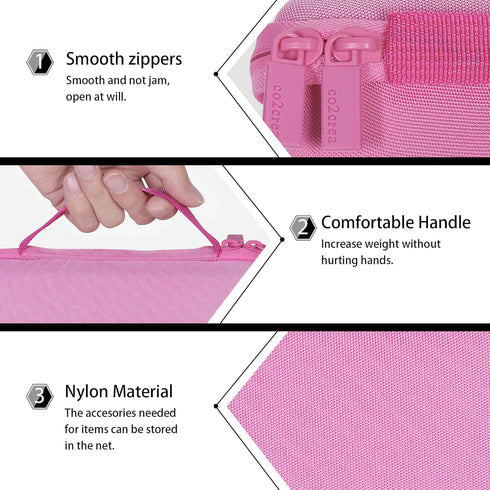 co2CREA Hard Case for BolaButty X-GO C27C Bluetooth Speaker, IPX5 Waterproof (Pink)
