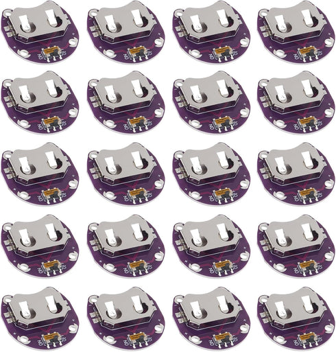 DIANN 20pcs Coin Cell Battery Holder CR2032 Battery Mount Module for Lilypad