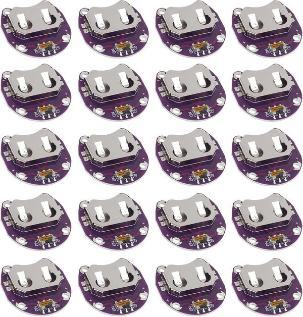 DIANN 20pcs Coin Cell Battery Holder CR2032 Battery Mount Module for Lilypad
