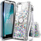 NZND Compatible with Nokia G310 5G Case - Glitter Liquid Floating Waterfall Cute Phone Case with Tempered Glass Screen