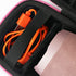 co2CREA Hard Travel Case for JBL Charge 4/5 Waterproof Bluetooth Speaker (Black Case + Pink Zipper)