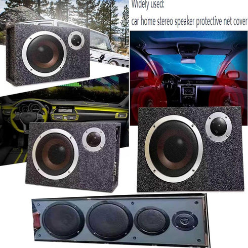 10" Universal Black Speaker Grille Mesh Cover, Round Protective Ring for Cars Home Stereo DIY Accessories