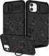 Cute 2-in-1 iPhone 11 Case for Women - Black Butterfly Design, Camera Cover & Ring Stand, Aesthetic Kawaii Funda.