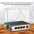 YuLinca 5 Port Mini PoE+ Industrial DIN-Rail Switch, 4 Ports PoE+ and 1 Uplink, 10/100Mbps Fast Ethernet - Unmanaged