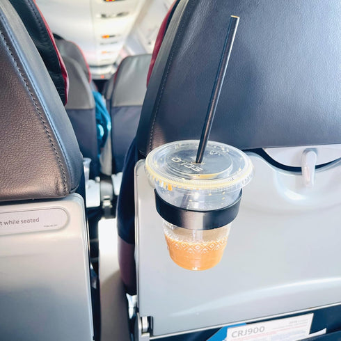 Airplane Drink or Phone Holder Travel Accessory (Black)