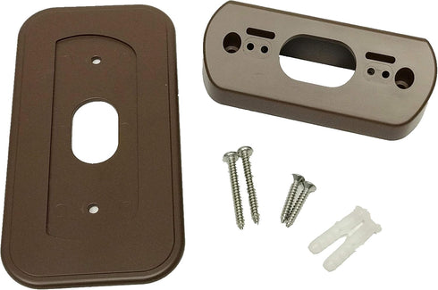 Wall Plate with 30 Degree Angle Mount for Nest Hello Video Door Bell in Coffee