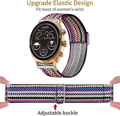 IDW13, IDW16, IDW19, IDW17 Smartwatch Bands, Lamshaw 22mm Stretch Elastics Nylon Adjustable Replacement Strap