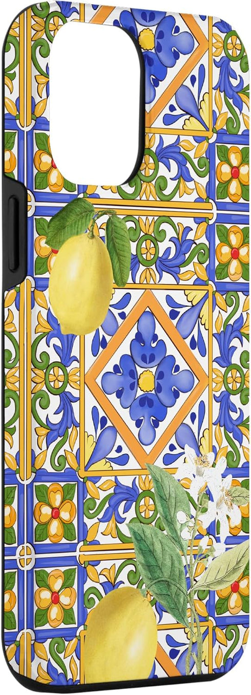 iPhone 13 Pro Max Sicilian Italian Summer Tiles Citrus Mosaic Majolica Art Case