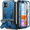FNTCASE iPhone 11 Case: Shockproof Military Grade, Dual Layer Protection, Kickstand, Matte Textured, 6.1" Blue.