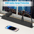 HHSOET 8 10FT Magnetic Mount Power Strip, Outlet Mountable Socket, Metal Heavy Duty Surge Protector, Gaming Table
