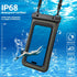 IP68 Floating Waterproof Phone Case for iPhone 15 14 13 Pro Max, Galaxy S24 S23 S22 Ultra, Black