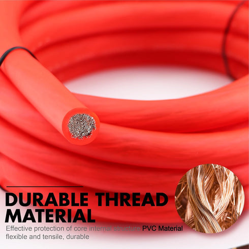 0 Gauge Car Amp Wiring Kit, 3000W 1/0 Gauge Installation Wiring Systems Kit for Radio, Subwoofers, Speakers