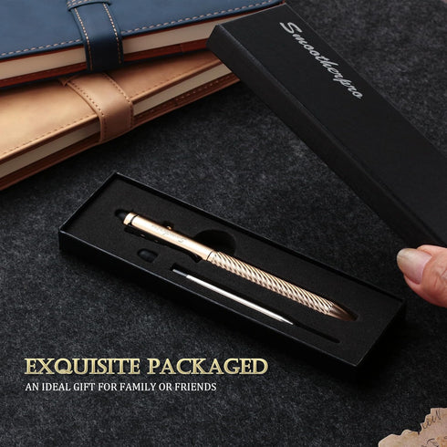 SMOOTHERPRO Gold Stylus Bolt Action Pen, Lightweight Durable Fidget Pen for EDC, Compatible with iPad and Tablets