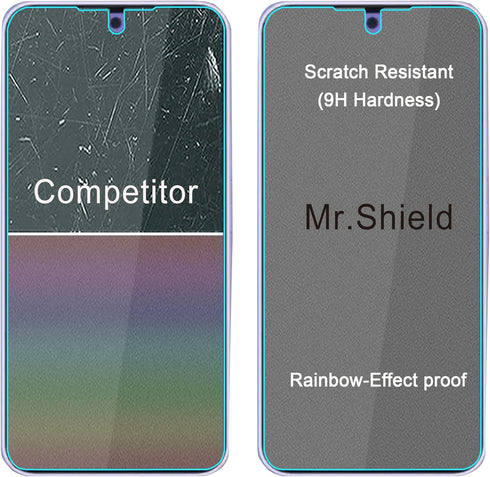 Mr.Shield Screen Protector for Samsung Galaxy A55 5G, Tempered Glass, 3-PACK, Japan Glass with 9H Hardness