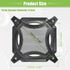 ACROPIX 6" Square Universal Car Speaker Grills Cover Mesh, Subwoofer Protector Case with Screws, Iron Silver Tone, Pack