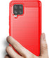 Osophter Shock-Absorption Case for Galaxy A42 5G, Flexible TPU Rubber Protective Cover (Red)