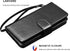 NJJEX for Galaxy S8+ Case - PU Leather Wallet Case with 9 Card Slots, Detachable Kickstand, Black