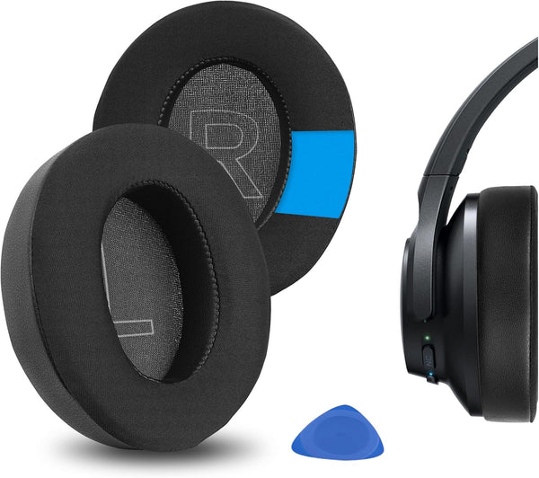 Geekria Sport Cooling-Gel Replacement Ear Pads, Black, for Anker Soundcore Life Q20, Q20+, Q20i, Life 2 Headphones