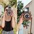 Protective Case for Fujifilm Instax Square SQ40 Instant Camera, Vintage PU Leather Bag with Adjustable Shoulder Strap
