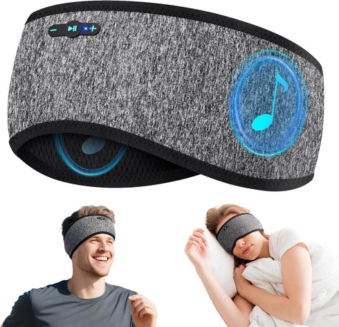 Sleep Headphones Bluetooth 6.0 Headband, 20H Playtime Headband Headphones with HD Stereo