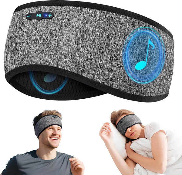 Sleep Headphones Bluetooth 6.0 Headband, 20H Playtime Headband Headphones with HD Stereo