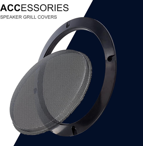OLYCRAFT 4 Set Audio Speaker Cover Mesh, 6.5 Inch Flat Round Speaker Grill Decorative Circle with Screws