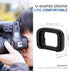 2-Pack R3 JJC ER-H Soft Eyecup Eye Cup Eyepiece Viewfinder & RF Mount Body Cap Rear Lens Cover Cap for Canon EOS Camera