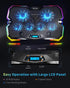 KeiBn Upgrade Laptop Cooling Pad A13, RGB Lights, 6 Fans for 15.6 Inch Laptops, 10 Modes