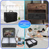 ENGPOW Photo Storage Box with 18 Inner 4" x 6" Photo Case, Fireproof Organizer Box with Lock, Collapsible Portable