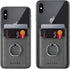 BIAJIYA RFID Blocking Card Holder for Back of Phone with Ring, Leather Stick on Wallet for iPhone/Android (Gun-Metal