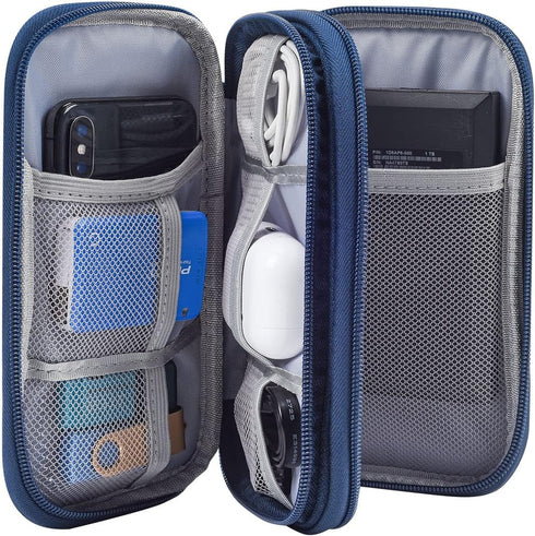 Portable Waterproof Electronics Accessories Case and Organizer Bag for Cables, USB Drives, Chargers