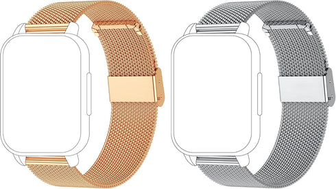Popglory 22mm Adjustable Smart Watch Bands for P66 Smart Watches, Quick Release Straps for Men and Women