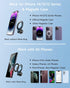 Magnetic Car Phone Mount for iPhone 15/14/13/12 Pro Max Mini & MagSafe Cases, 360 Degrees Rotation, One-hand Operation