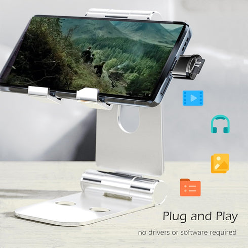 USB C Micro SD Card Reader for Android Phone, Camera, Laptop with Keychain, Mini Metal Type-C Reader