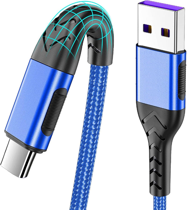 Durcord USB C Cable, Upgraded 2Pack 3ft Fast Charging Nylon Braided USB Type C Cable Compatible with iPhone