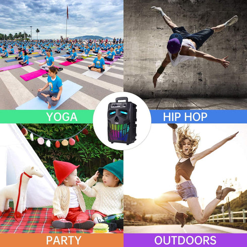E I F E R Cool Skull Bluetooth Speakers, Portable Wireless Speaker for Smartphones, Tablets, Home Garden Party