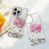 iPhone 15 Case - Pink Bling Diamond Glitter Rhinestone, 3D Bowknot, Cute Sparkly Gem, Luxury Fashion, Clear Protective.
