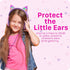 FosPower Kids Headphones with LED Light Up Cat Ears, 3.5mm On Ear Audio Headphones, Baby Pink/Lavender