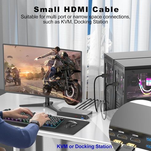 6FT 10-Pack, 4K 6FT Multi-pack,Shielded 2.0 6 4K@60Hz,2k@165/144Hz,HDCP 2.2, CL3 PS5, PS4, HDMI Cable HDMI to HDMI
