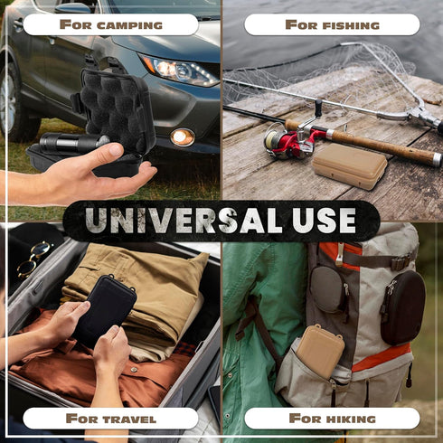 The Little Green Change 2Pcs Waterproof Storage Case with Foam - Plastic Box for Camera Foam Box Storage