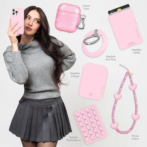 VELVET CAVIAR 16 10ft for iPhone Case - Compatible with MagSafe - Drop Protection (Pink Strawberry Milk)