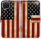 Galaxy A12 Case, Retro American Flag Leather Flip Wallet Cover with Card Slot Holder Kickstand for Samsung A12 2021